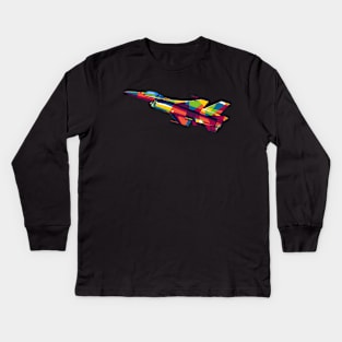 F-16 Fighting Falcon Kids Long Sleeve T-Shirt